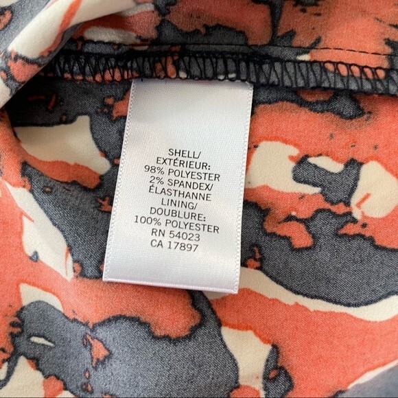 Banana Republic One Shoulder Satiny Bright Fun Abstract Dress Size 4 - Picture 6 of 7